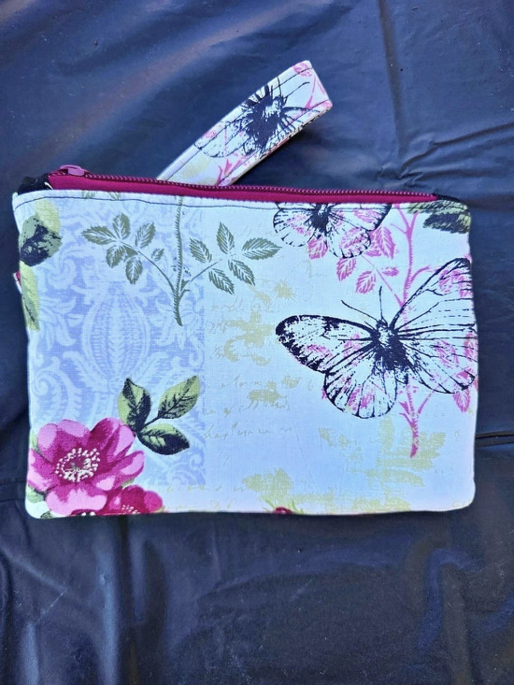 Floral Butterfly Wristlet